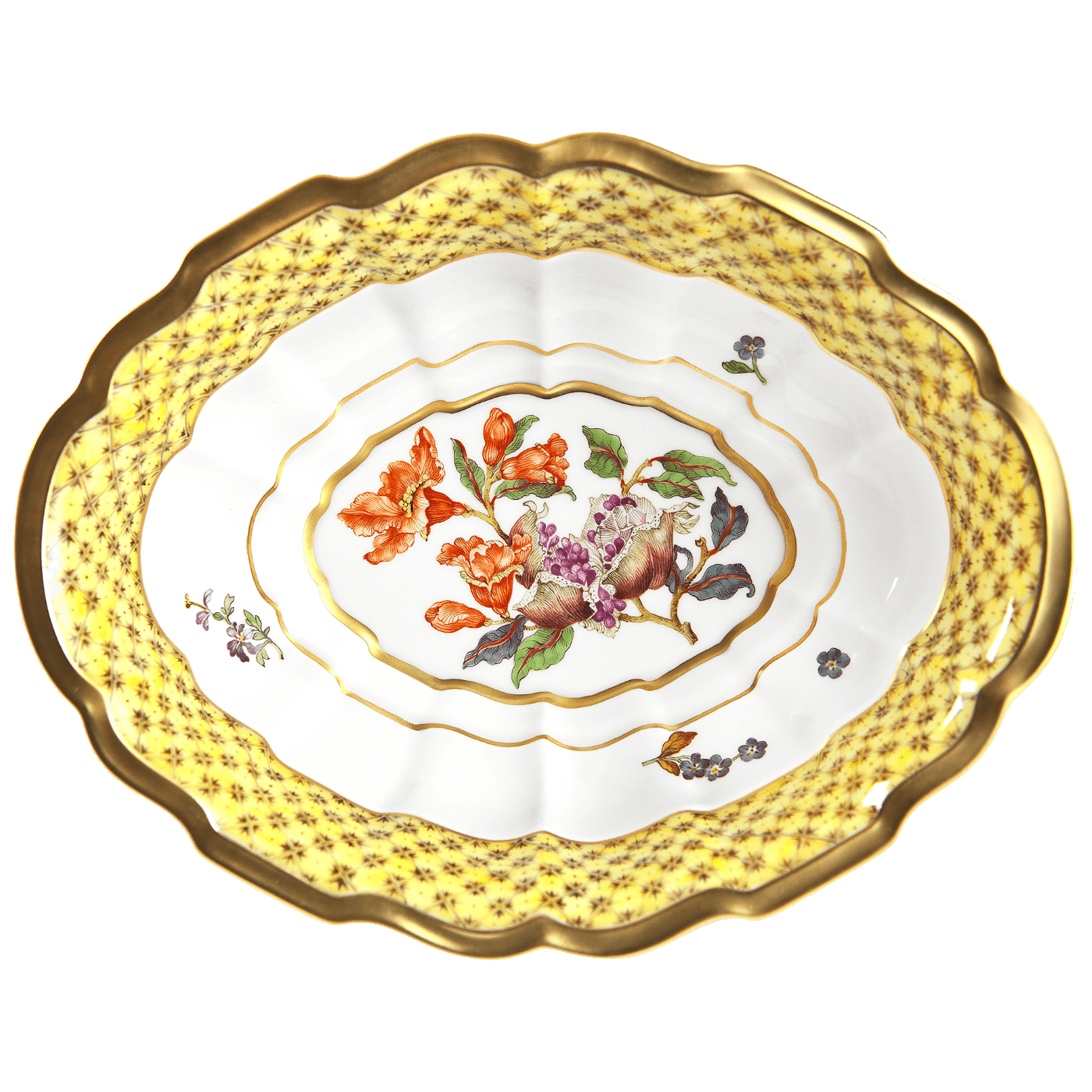 Schale Frucht - und Blumenmalerei Ø 18,8 cm | Meissen Limitierte Meisterwerke 213084 - 53632 - Meissen Weimar