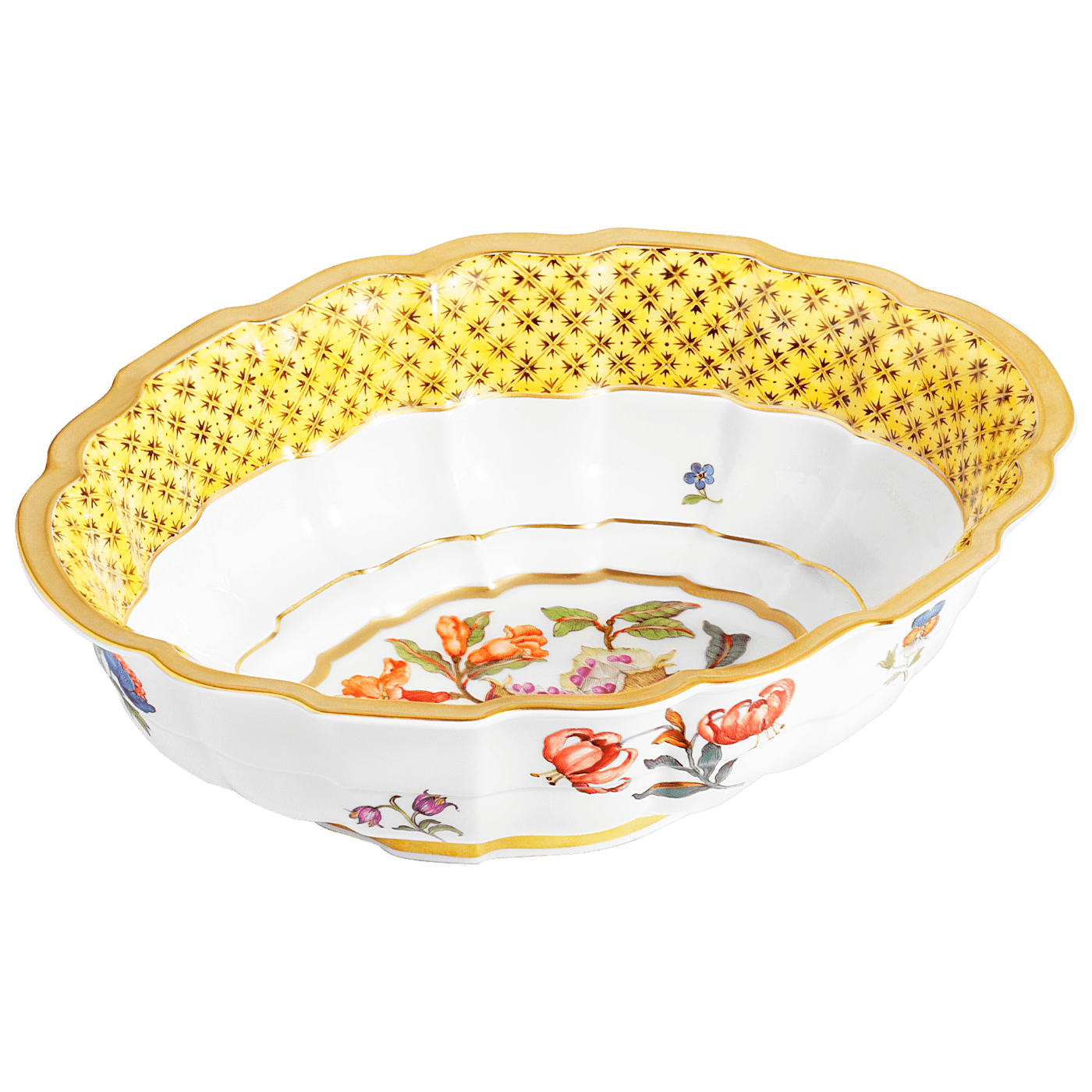 Schale Frucht - und Blumenmalerei Ø 18,8 cm | Meissen Limitierte Meisterwerke 213084 - 53632 - Meissen Weimar