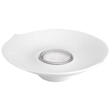 Schale mit Teelicht, Weiß, Ø 10,5 cm | Accessoires Meissen Wellenspiel Relief