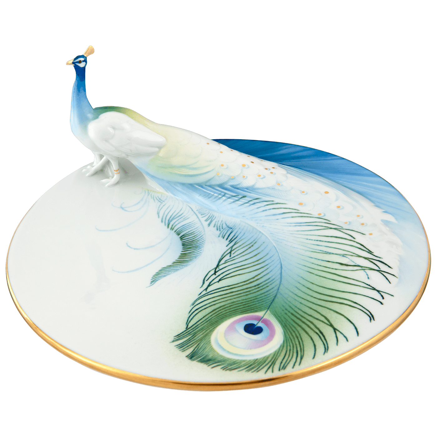 Schale Pfauenpracht, Porzellan, H 10 cm, Limitierte Edition 50 Stück | Meissen Fine Dining 26a474 - 78335 - Meissen Weimar