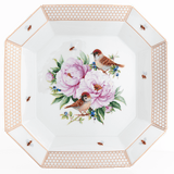 Schale "Pfingstrosen mit Feldsperlingen und Bienen", Lim. 15, 28,5 x 28,5 cm | Meissen Limited Edition