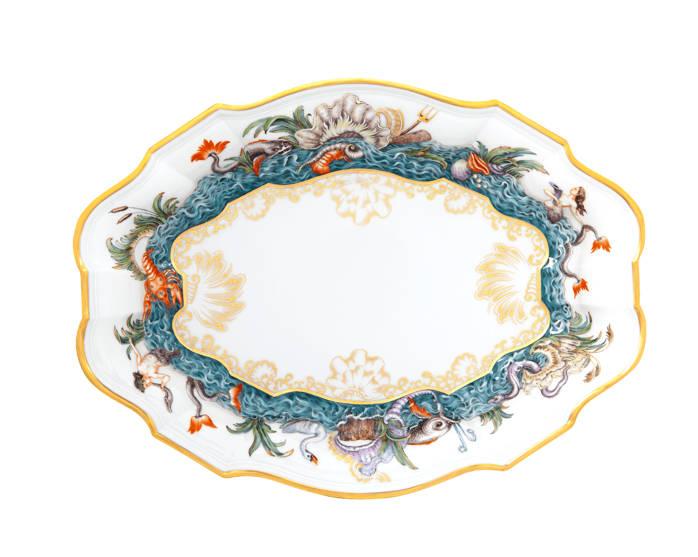 Schale, Schwanendessin, L 38 cm | Meissen Limitierte Meisterwerke 399084 - 05285 - Meissen Weimar