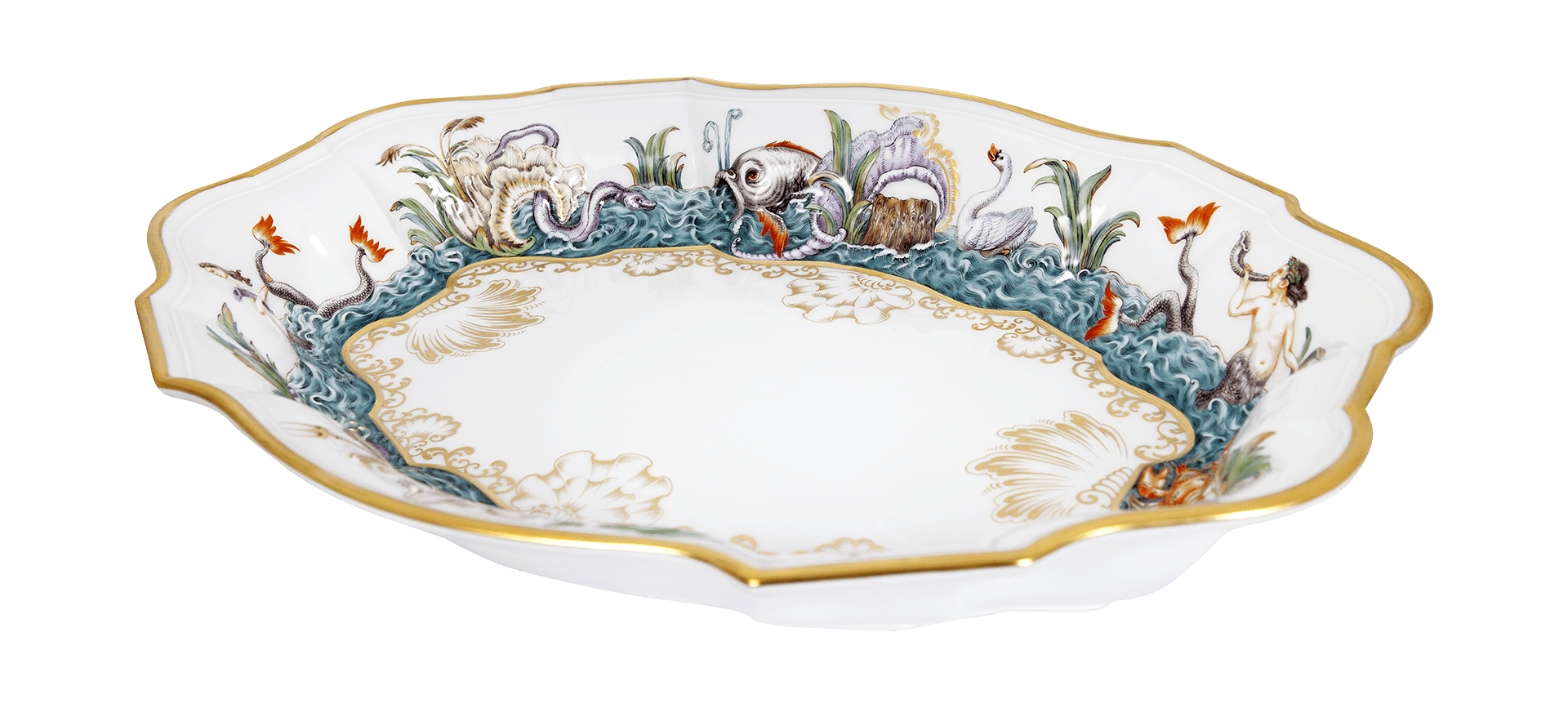 Schale, Schwanendessin, L 38 cm | Meissen Limitierte Meisterwerke 399084 - 05285 - Meissen Weimar