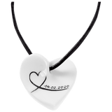 Schmuck-Anhänger Herz personalisiert, Schwarz, H 2,5 cm | Meissen Geschenke