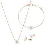 Schmuck Set Roségold 750 mit Porzellanblüten und Diamanten | Meissen Royal Blossom Collection