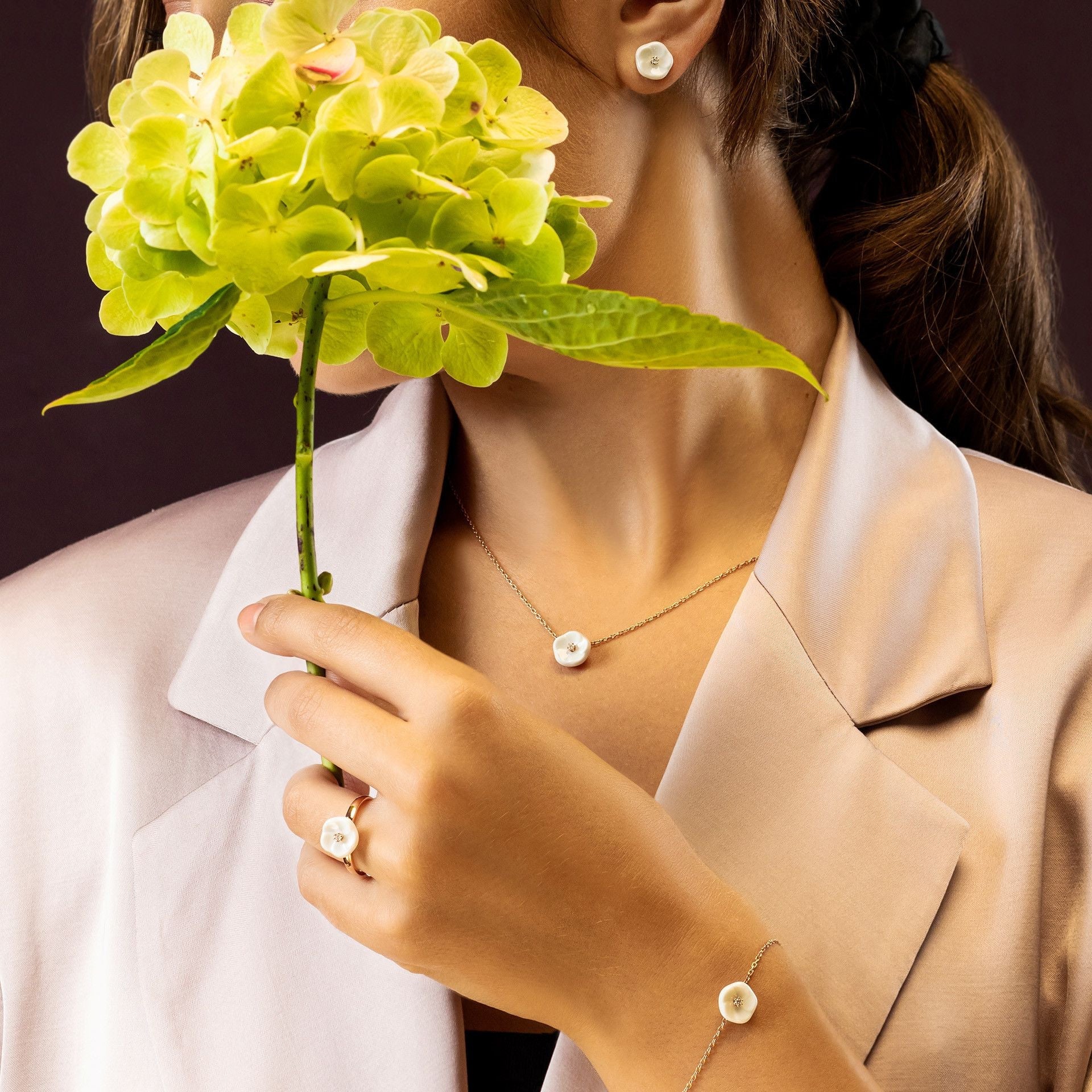 Schmuck - Set Royal Blossom Basic, 750 Roségold | Meissen Royal Blossom Collection mpj80bl116c4 - Meissen Weimar