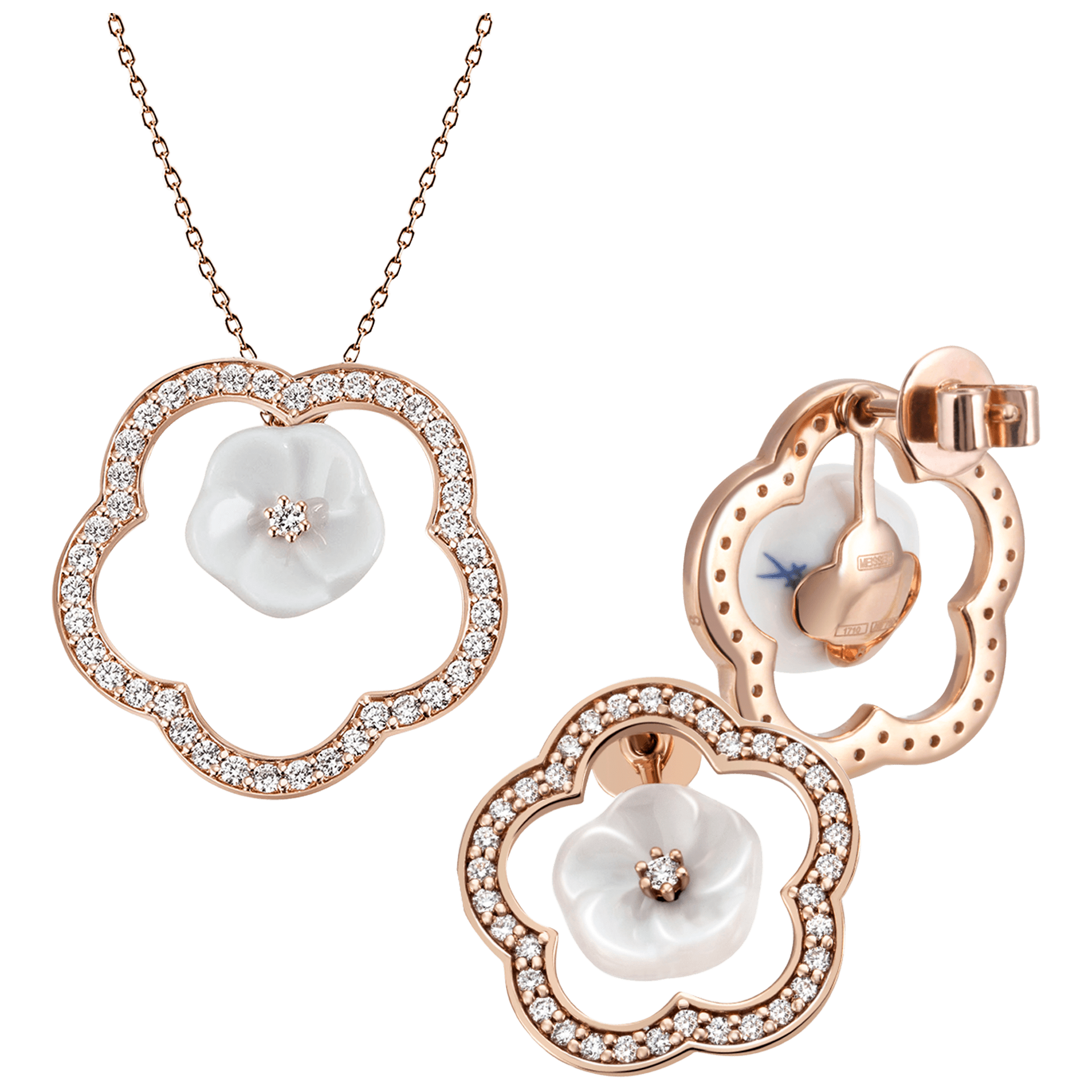 Schmuck - Set Royal Blossom Frame, 750 Roségold | Meissen Royal Blossom Collection mpj80bf168c4 - Meissen Weimar
