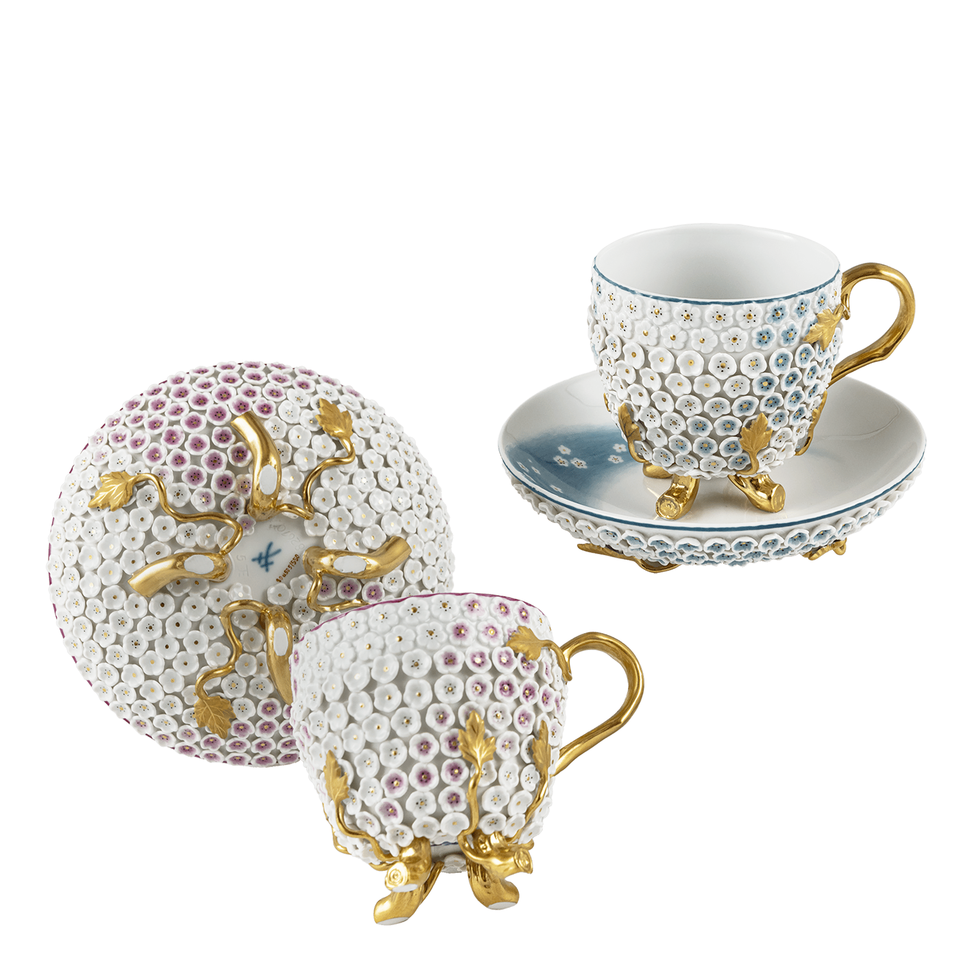 Schneeballblütenset in Pink und Blau, Lim. 25 | Meissen Limitierte Meisterwerke 90B984-C8206 - Meissen Weimar