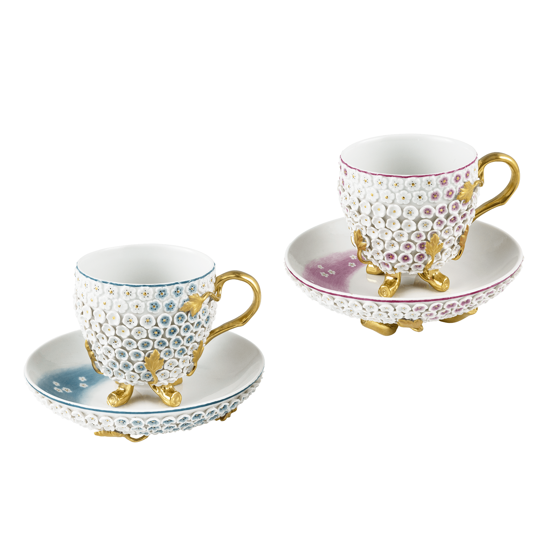 Schneeballblütenset in Pink und Blau, Lim. 25 | Meissen Limitierte Meisterwerke 90B984-C8206 - Meissen Weimar