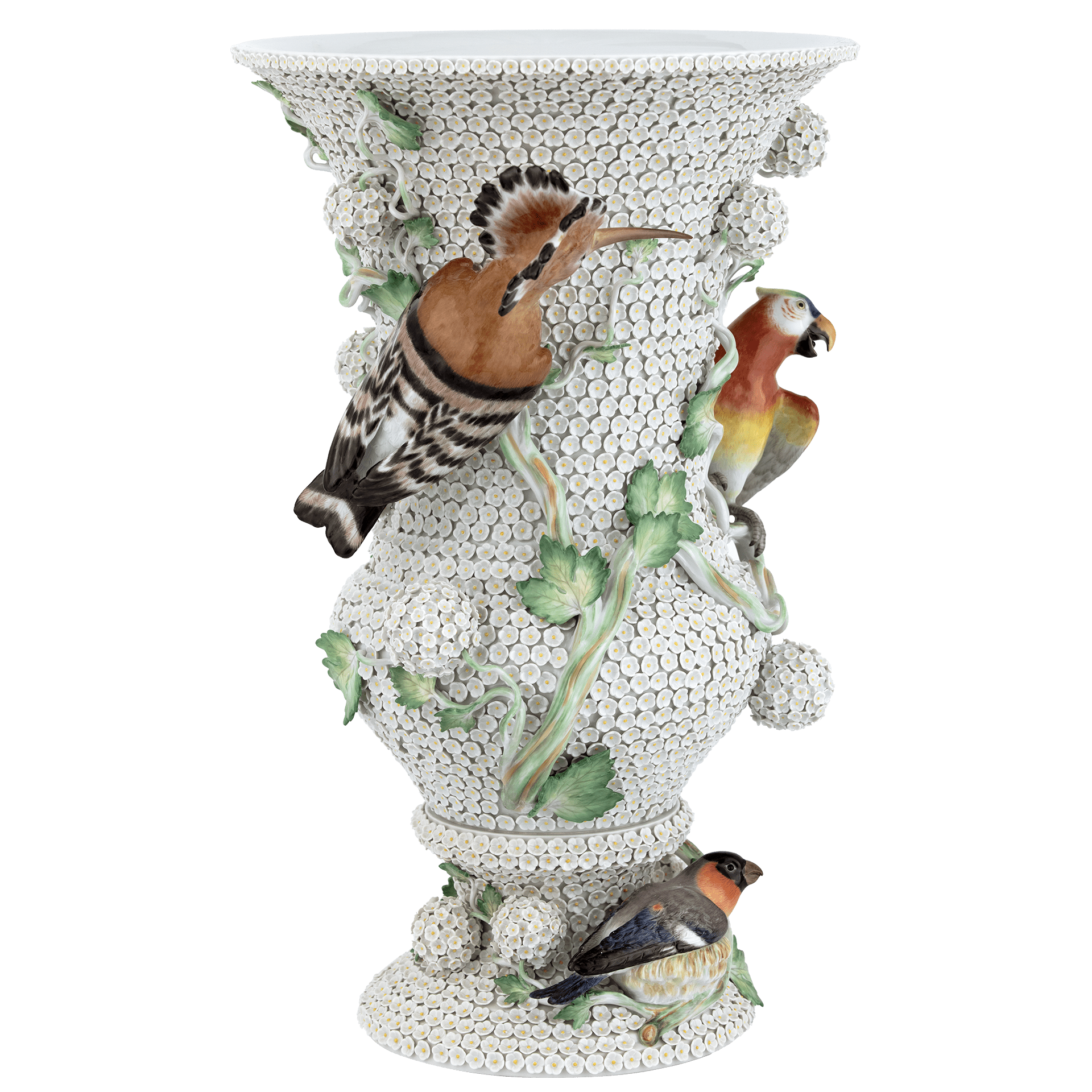 Schneeballvase mit Vögeln, Limitiert, H 51 cm | Meissen Limitierte Meisterwerke 900184-82m13 - Meissen Weimar