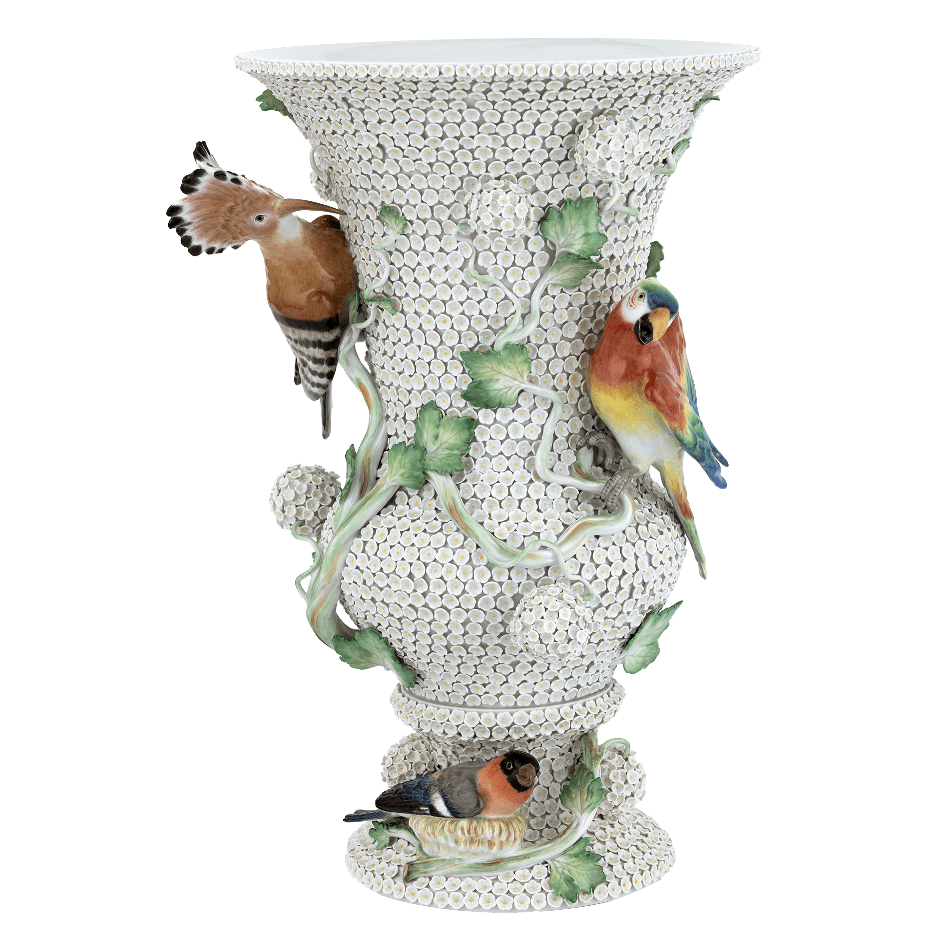 Schneeballvase mit Vögeln, Limitiert, H 51 cm | Meissen Limitierte Meisterwerke 900184-82m13 - Meissen Weimar