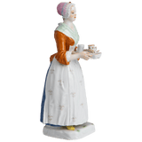 Schokoladenmädchen, klein, Bunt und gold staffiert, H 18,5 cm | Meissen Einzelplastik