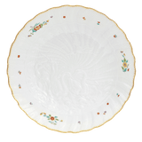 Schüssel, groß, Indische Blumenzweige, gestreute Blümchen, Goldkante, Goldrand, Ø 30 cm | Meissen Schwanendessin