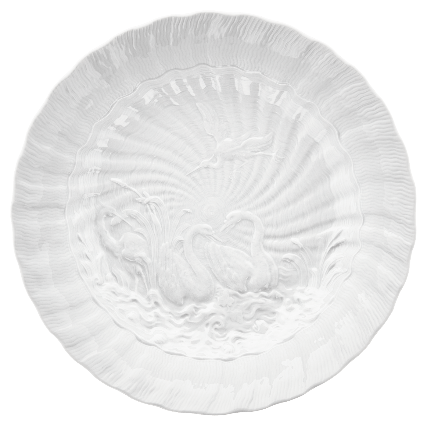 Schüssel, groß, Weiß, Ø 30 cm | Meissen Schwanendessin 000001 - 05422 - Meissen Weimar