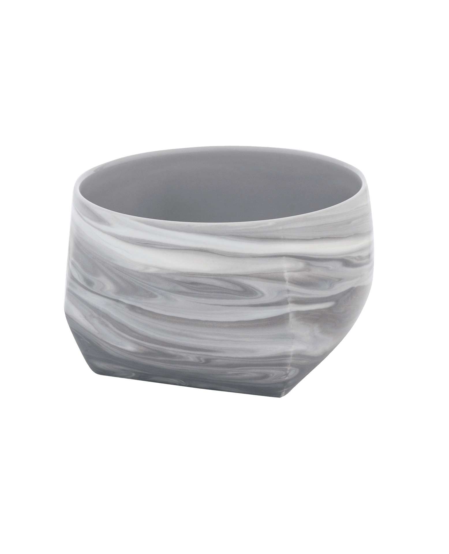 Schüssel, marmoriert light grey, H 9 cm | Meissen Antactica Collection 004001 - 53321 - Meissen Weimar