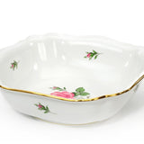 Schüssel, mittel, Rose mitte, bunt, Goldrand, L 18,5 cm | Meissen Neuer Ausschnitt
