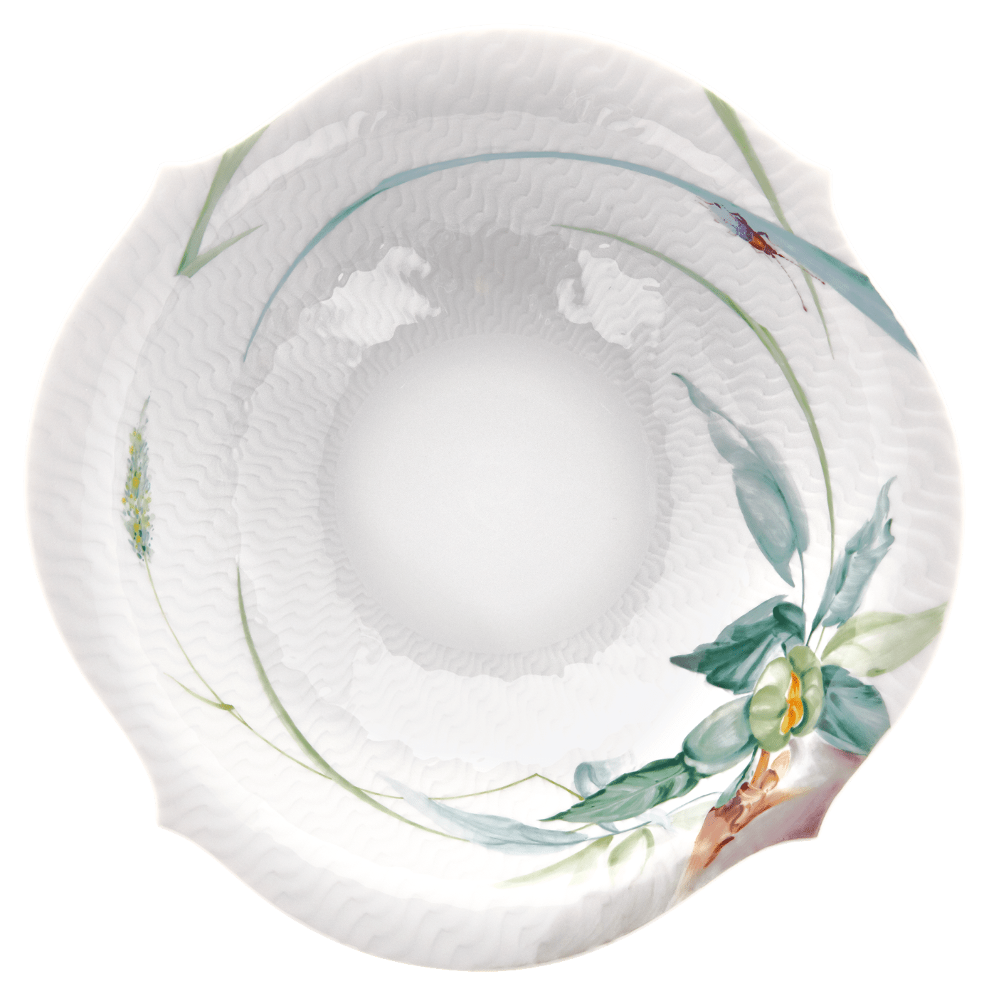 Schüssel Waldflora Relief Ø 21,5 cm | Meissen Wellenspiel Relief 614501 - 29440 - Meissen Weimar