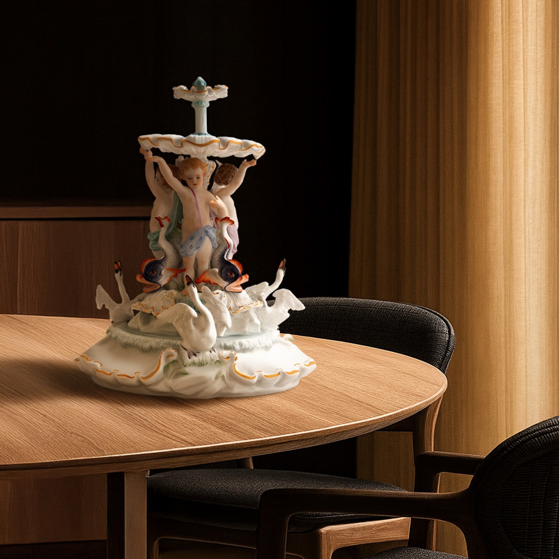 Schwanenfontaine, Lim. 25, H 33 cm | Meissen Limitierte Meisterwerke 900384-80M21 - Meissen Weimar