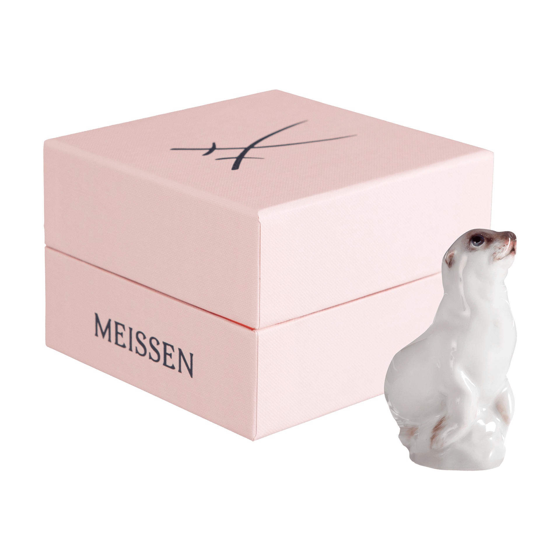 Seehund, Bunt staffiert, leicht, H 6 cm | Meissen Figuren - Edition Tierkinder 900600 - 78000 - Meissen Weimar
