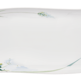 Servierplatte, Waldflora mit Insekten, L 43 cm | Meissen Wellenspiel Relief