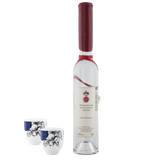 Set, 3-tlg., Meissener Spezialitätenbrennerei Schlehengeist 0,2 l, 42% vol., Schnapsbecher, Schlehendekoration | Meissen-Set Kollektion Genußwelten