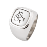 Siegelring eckig mit Monogramm schwarz, 25 g | Meissen Geschenke