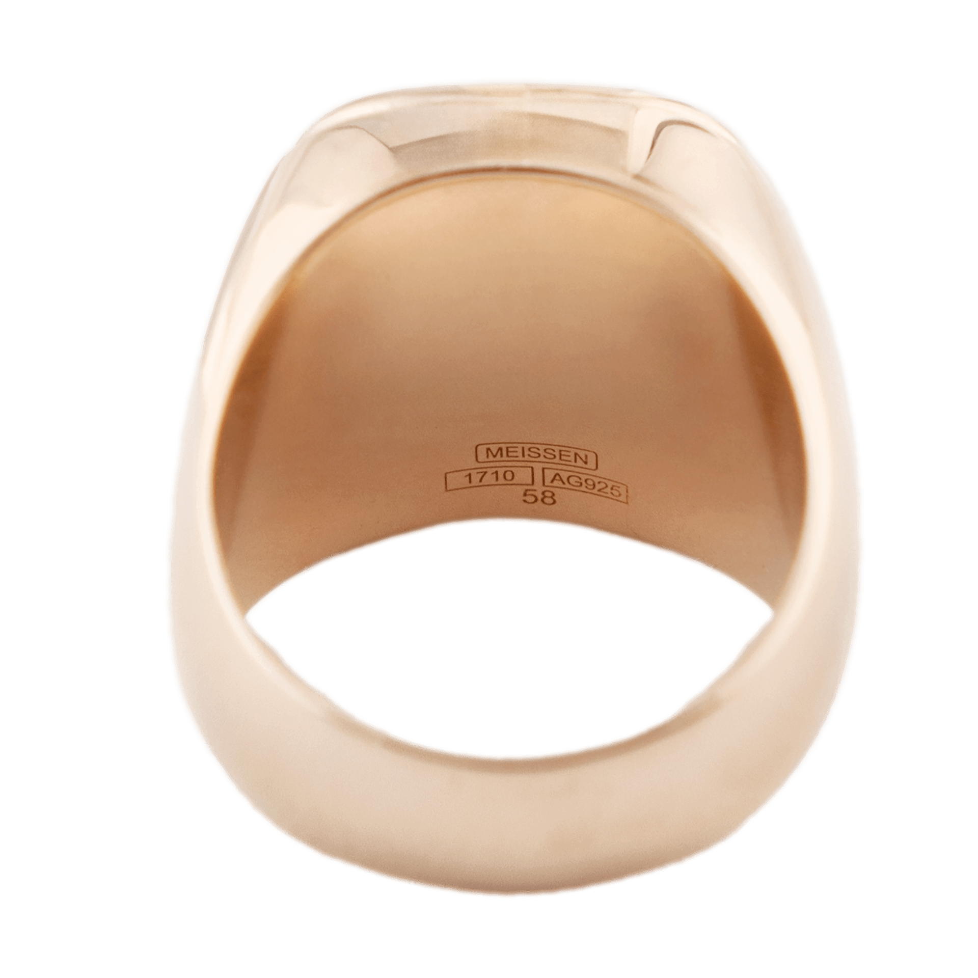 Siegelring, Kobaltblau, 925 Silber rosé vergoldet | Meissen Geschenke 97b201-53ma4 - Meissen Weimar