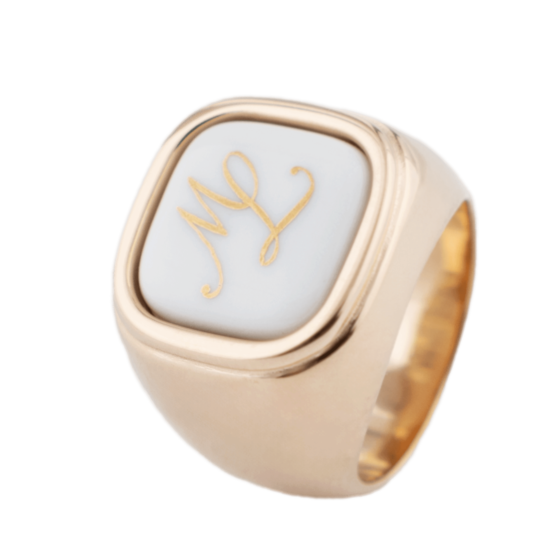 Siegelring mit Monogramm in Gold, rosévergoldetes Silber, 25 g | Meissen Geschenke Individuell 97b202-53ma2 - Meissen Weimar