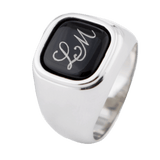 Siegelring, Monogramm in Platin, 25 g | Meissen Geschenke