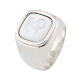 Siegelring, Monogramm in Platin, 25 g | Meissen Geschenke