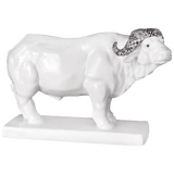 Skulptur Büffel, Schwarz-Weiß, H 13 cm | Meissen Atelier-Edition