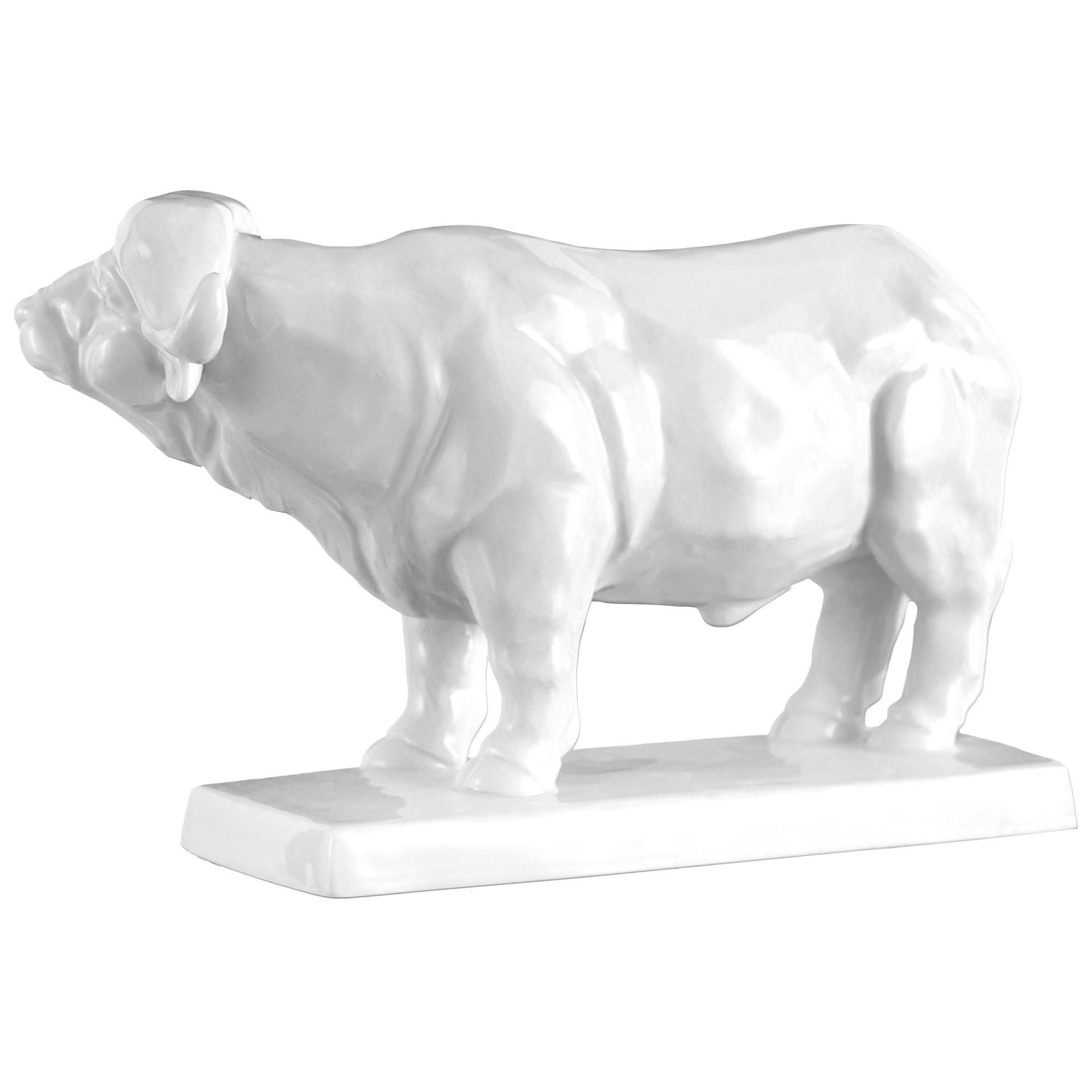 Skulptur Büffel Weiß H 13 cm | Meissen Atelier - Edition 000001 - 78014 - Meissen Weimar