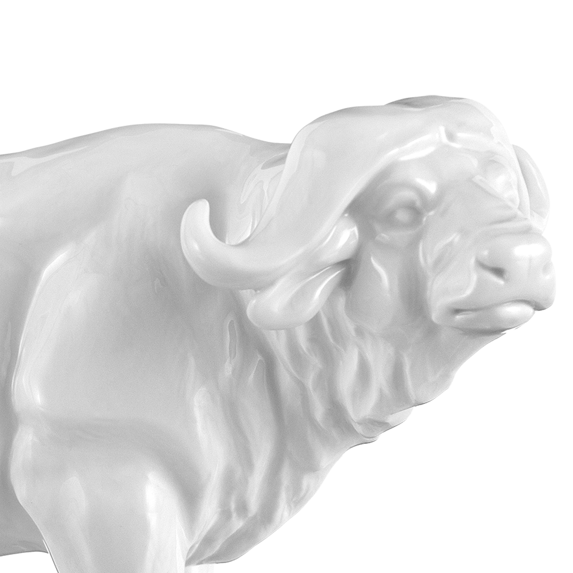 Skulptur Büffel Weiß H 13 cm | Meissen Atelier - Edition 000001 - 78014 - Meissen Weimar