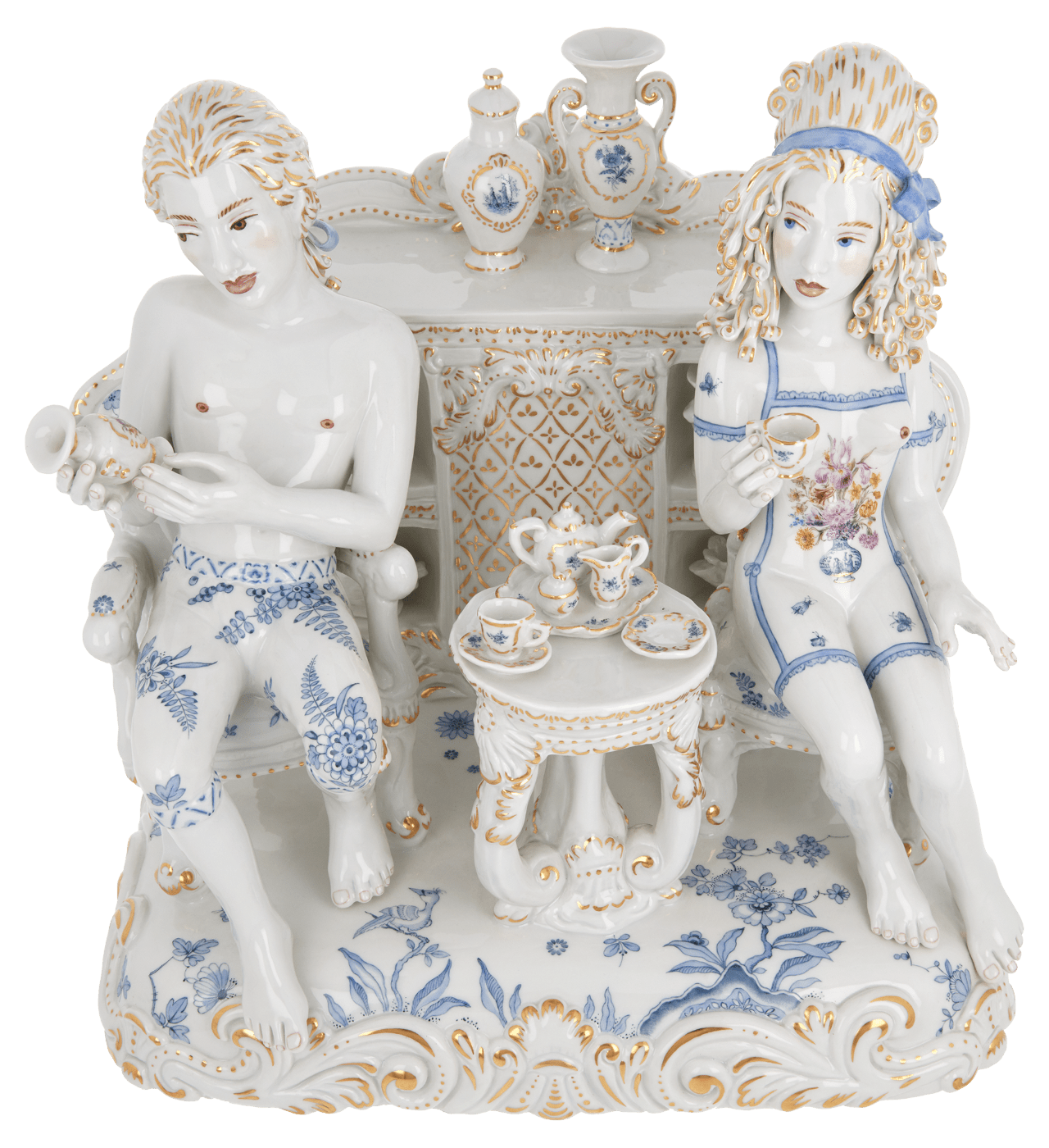 Skulptur "Eine große Leidenschaft", Porzellan, H 28 cm | Meissen Figuren Individuell 65c028 - 73694 - Meissen Weimar
