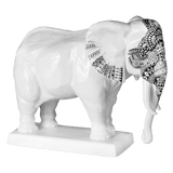 Skulptur Elefant Afrika Schwarz H 18,5 cm | Meissen Atelier-Edition