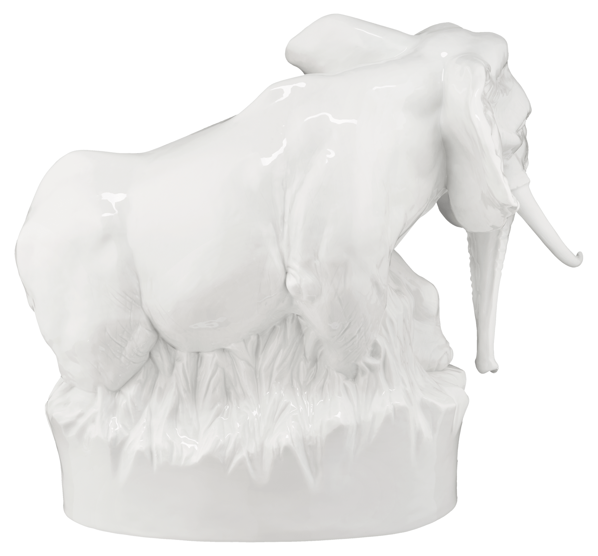 Skulptur Elefant Weiß H 33 cm | Meissen Atelier - Edition 000001 - 78031 - Meissen Weimar
