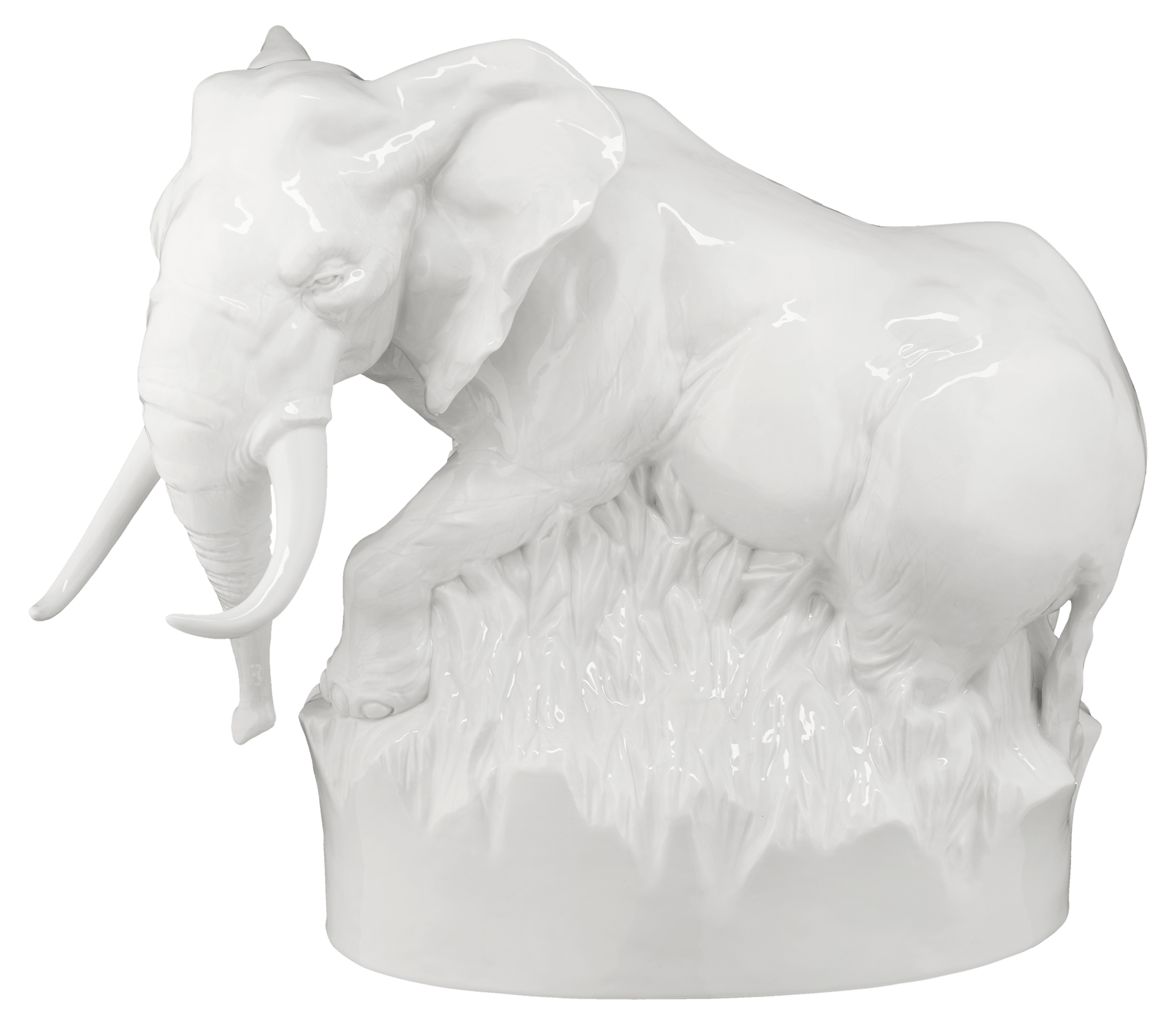 Skulptur Elefant Weiß H 33 cm | Meissen Atelier - Edition 000001 - 78031 - Meissen Weimar