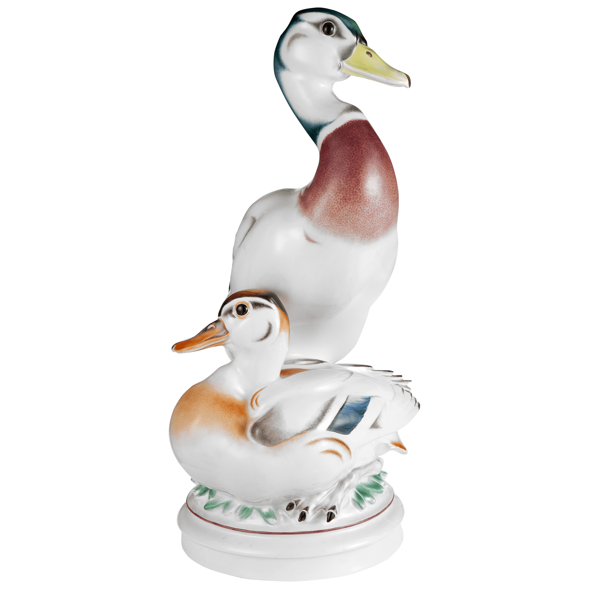 Skulptur Entengruppe handbemalt, H 55 cm | Meissen Limitierte Meisterwerke 900184 - 76029 - Meissen Weimar