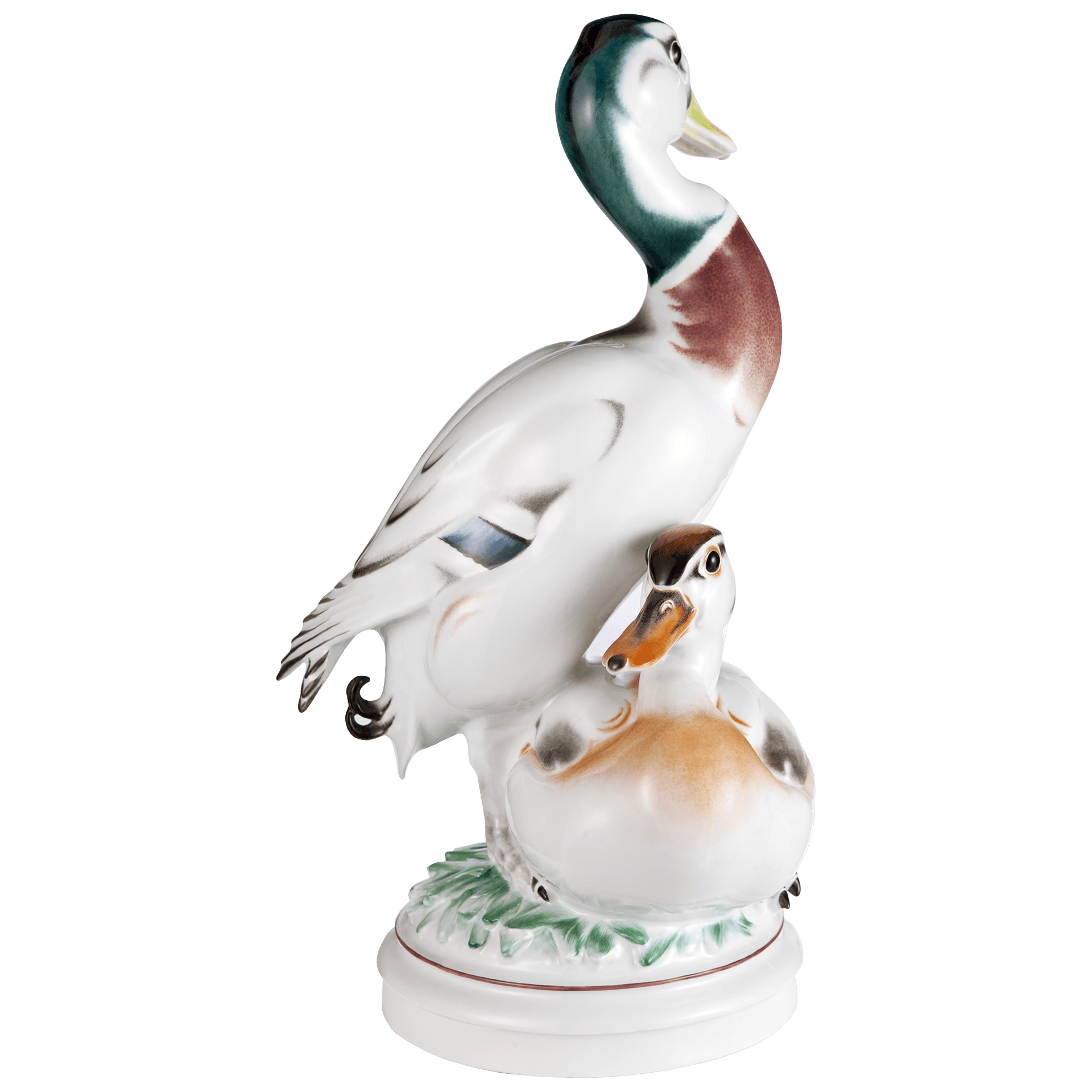 Skulptur Entengruppe handbemalt, H 55 cm | Meissen Limitierte Meisterwerke 900184 - 76029 - Meissen Weimar