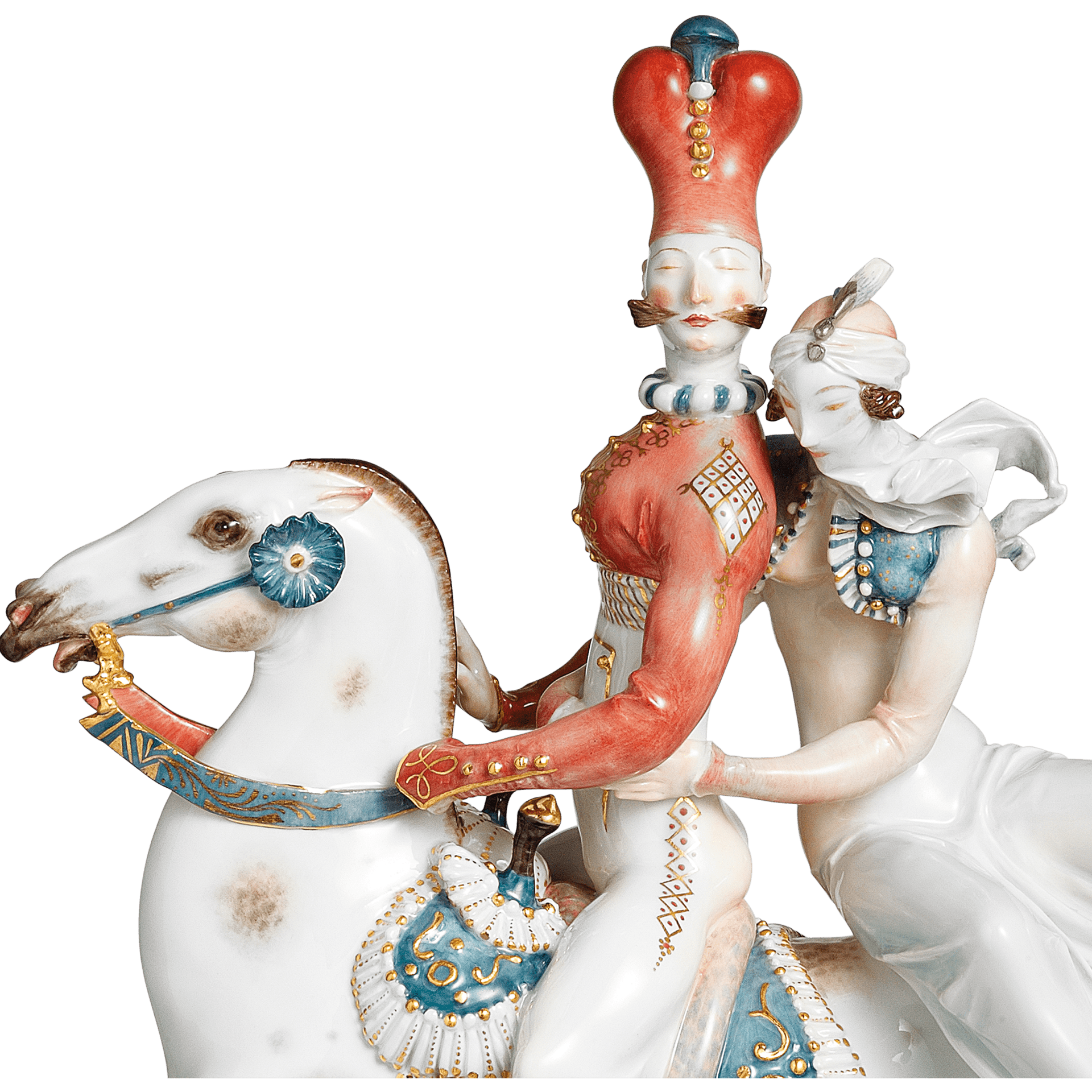 Skulptur Entführung, bunt, H 36 cm | Meissen Exklusiv - Kollektion 900380 - 73324 - Meissen Weimar