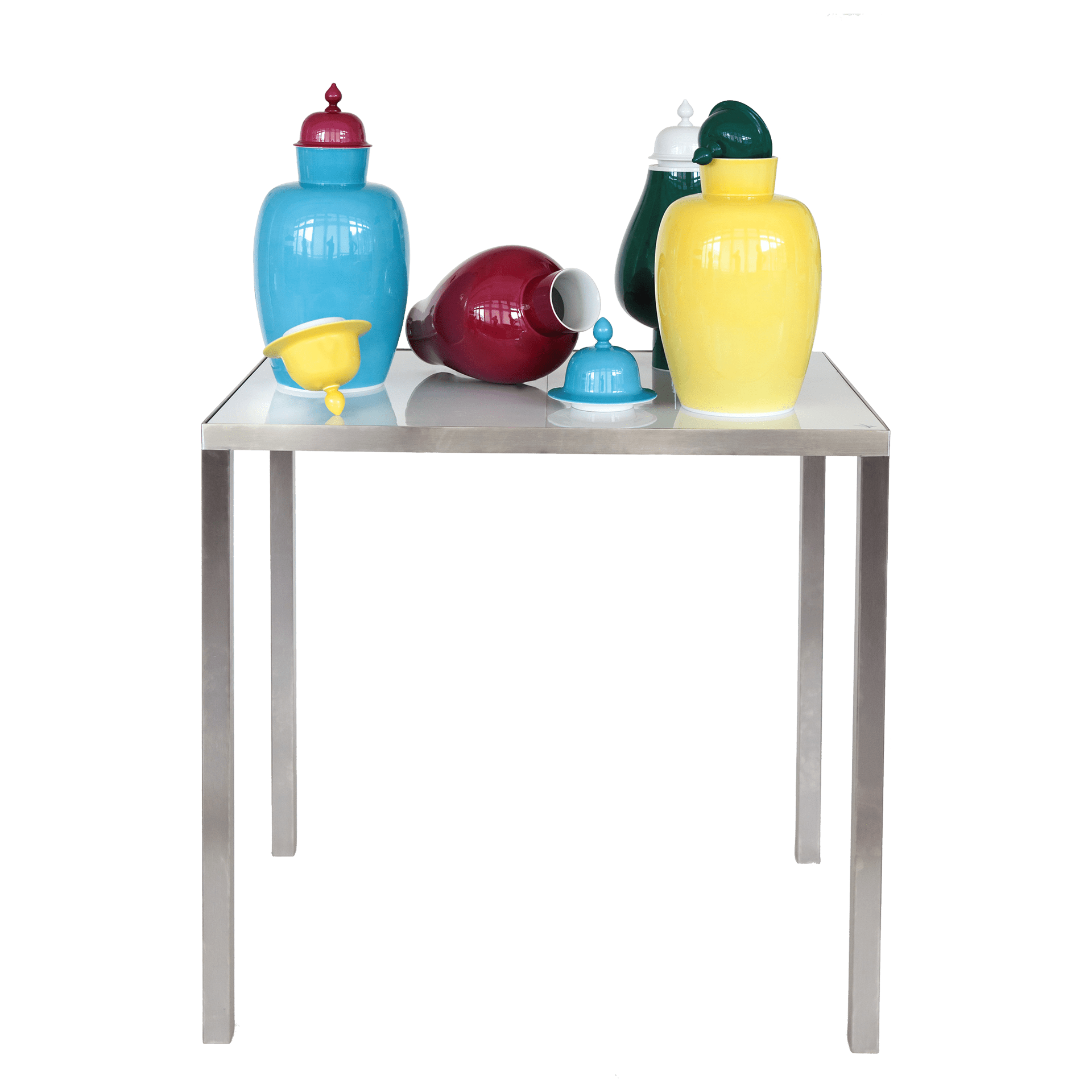 Skulptur Five Caps Unikat H 145 cm | Meissen Unikate 63c017 - u4288 - Meissen Weimar