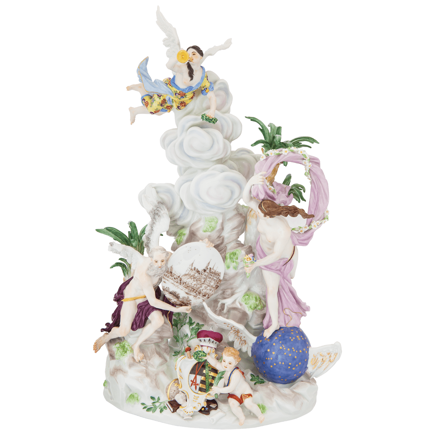 Skulptur Glück und Zeit, H 39 cm | Meissen Limitierte Meisterwerke 909384 - 73485 - Meissen Weimar