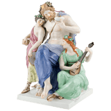 Skulptur Gruppe Der Abend, Handbemalt, H 36 cm | Meissen Limitierte Meisterwerke