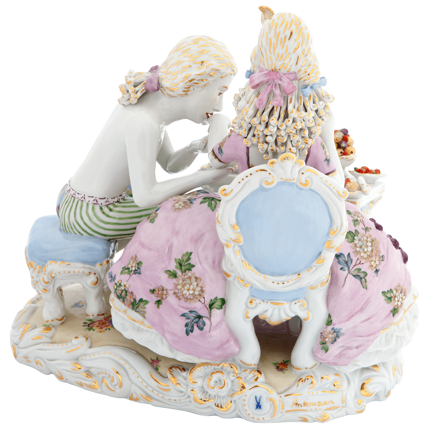 Skulptur Handkuss H 26,5 cm | Meissen Figuren Individuell 65c028 - 73698 - Meissen Weimar