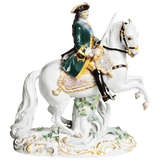 Skulptur Kaiserin Katharina II. auf Pferd, handbemalt, H 25 cm | Meissen Exklusiv-Kollektion