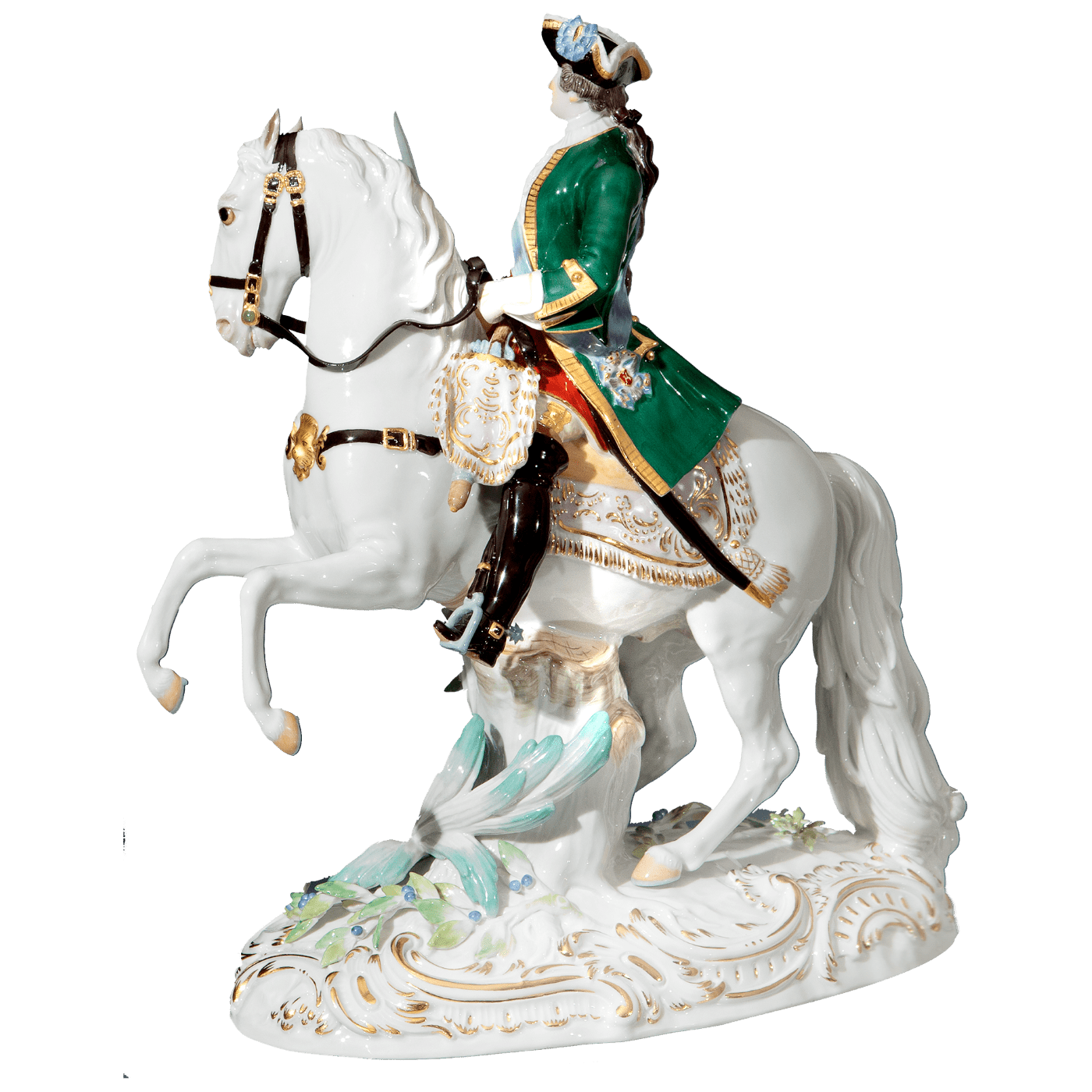Skulptur Kaiserin Katharina II. auf Pferd, handbemalt, H 25 cm | Meissen Exklusiv - Kollektion 900380 - 73391 - Meissen Weimar