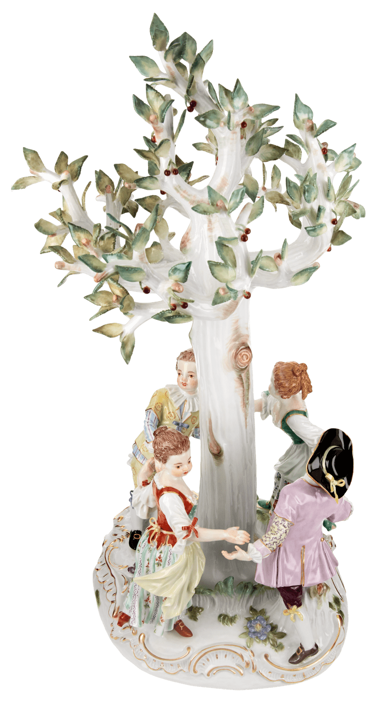 Skulptur Kirschernte, Porzellan, H 31 cm | Meissen Exklusiv - Kollektion 900380 - 73m11 - Meissen Weimar