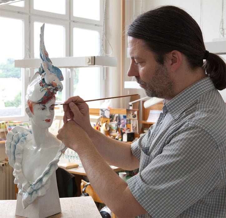 Skulptur Torso Dame mit Papagei, H 64,5 cm, limitiert | Meissen Limitierte Meisterwerke 900384 - 60951 - Meissen Weimar