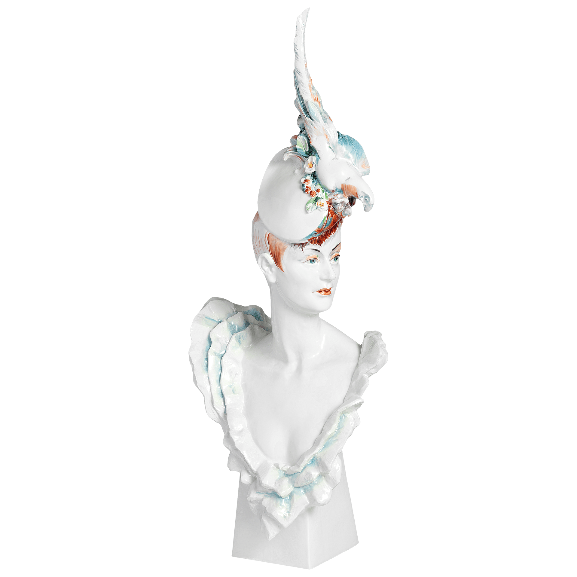 Skulptur Torso Dame mit Papagei, H 64,5 cm, limitiert | Meissen Limitierte Meisterwerke 900384 - 60951 - Meissen Weimar
