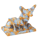 Skulptur Wüstenfüchse Camouflage Look H 15,5 cm | Meissen Atelier-Edition